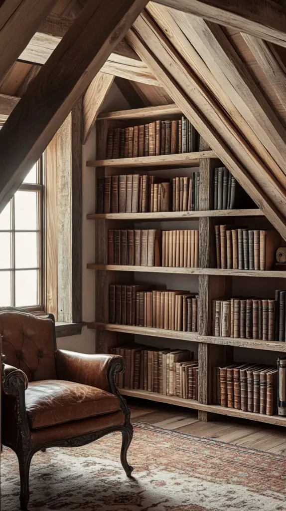 attic bookshelves 1