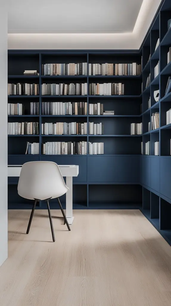blue bookshelves 1