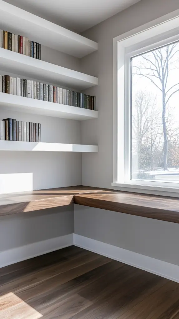 bookshelves with desk 1