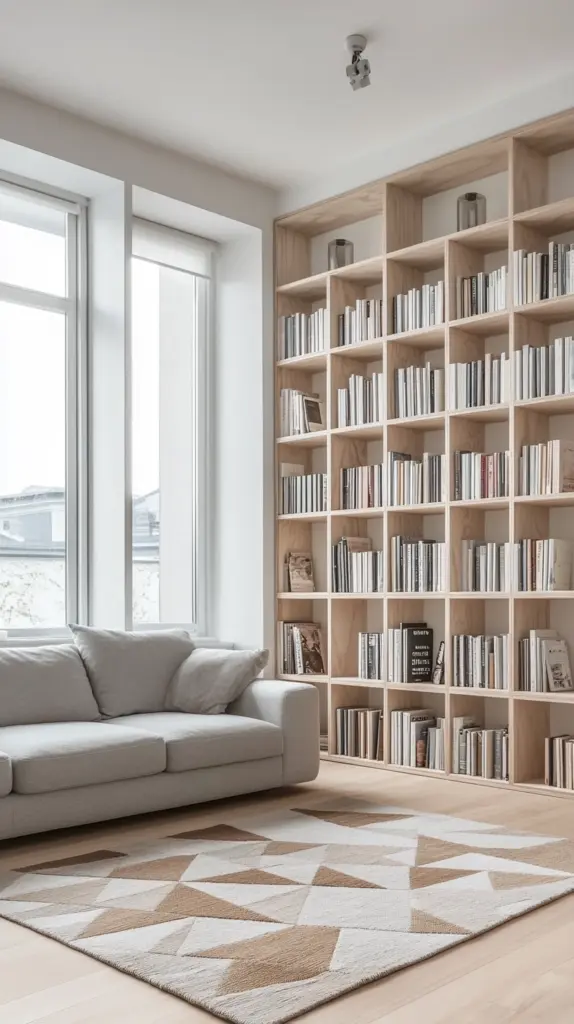 built in ikea bookshelves 1