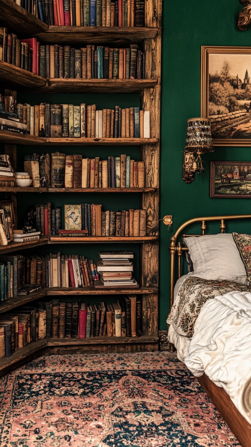 corner bookshelves bedroom 40