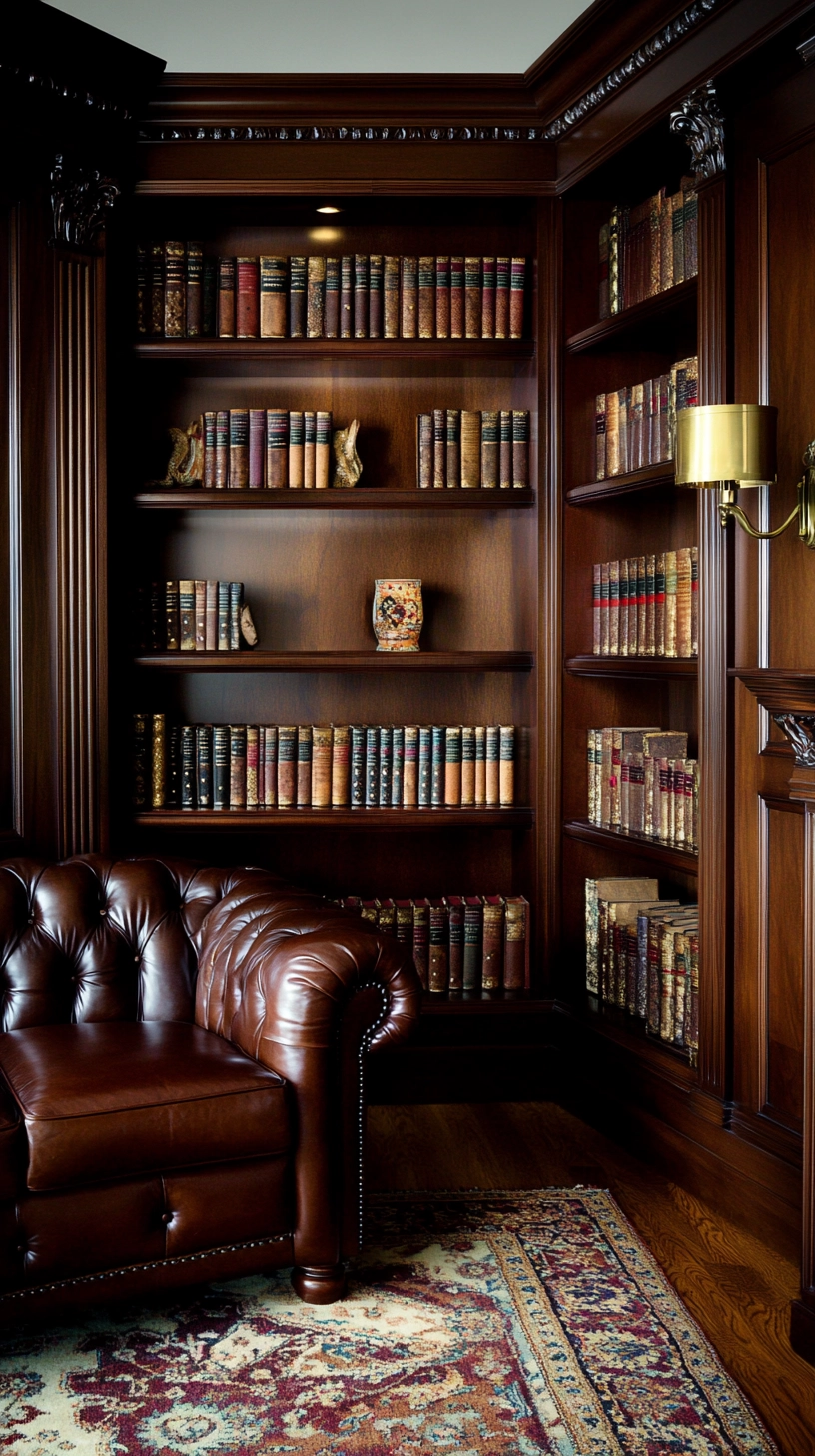 corner bookshelves living room 26
