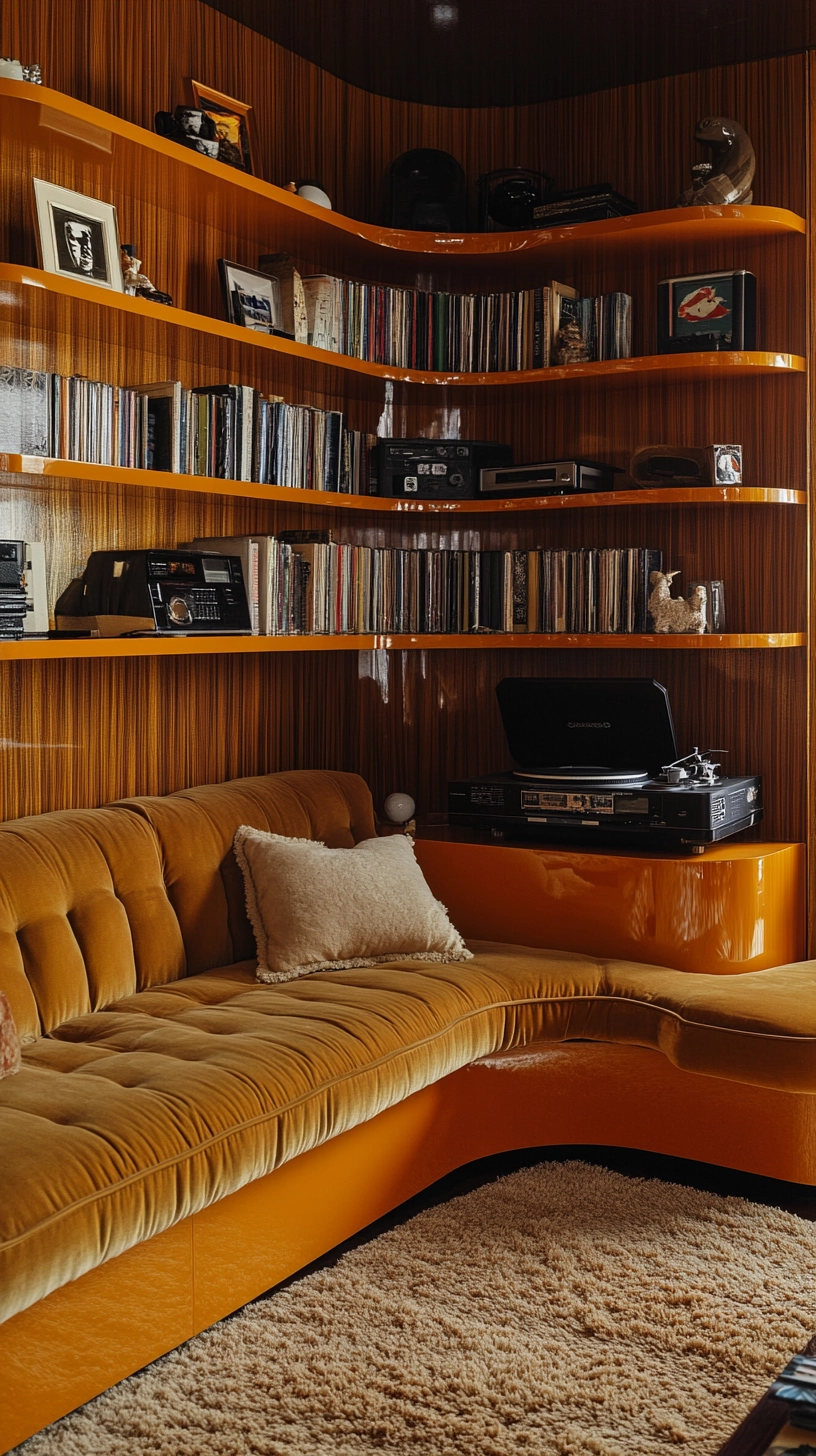 corner bookshelves living room 57