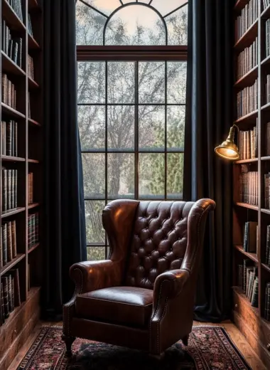 dark academia reading nook 1