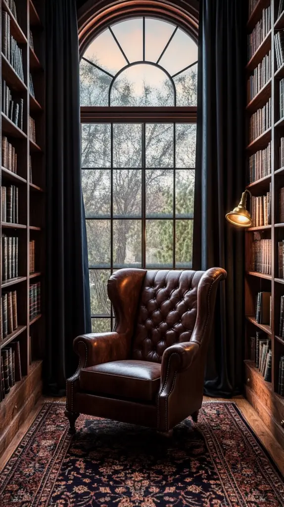 dark academia reading nook 1