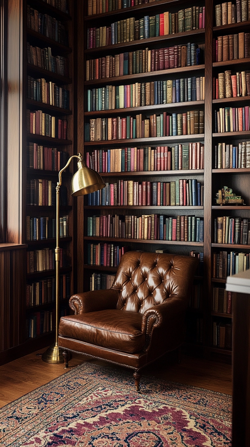 dark academia reading nook 48