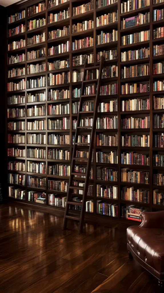 dark wood bookshelves 1