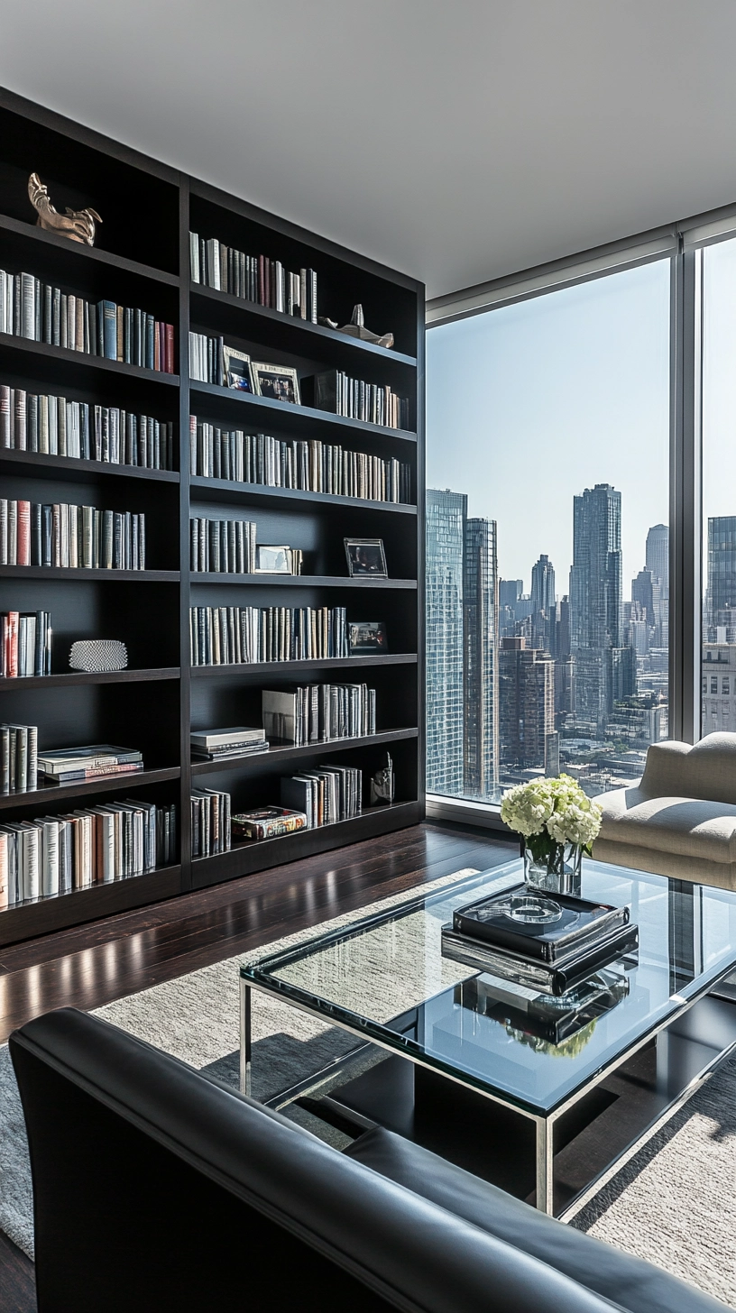dark wood bookshelves 56