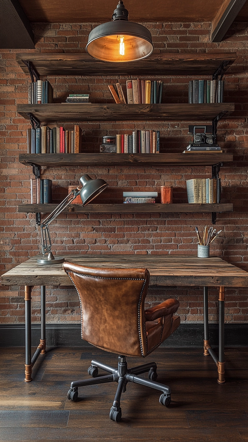 desk with bookshelves 5