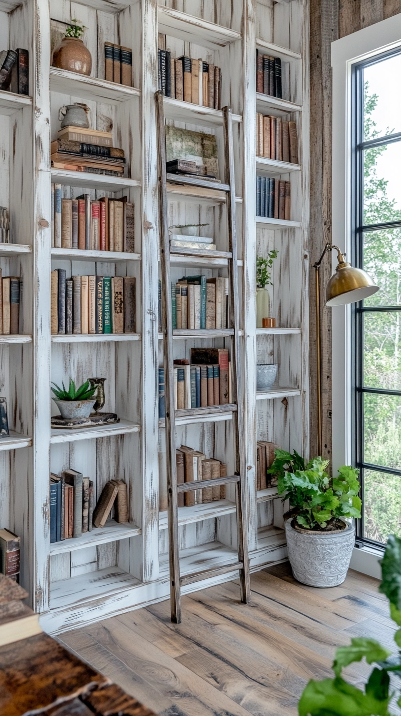 diy floor to ceiling bookshelves 9