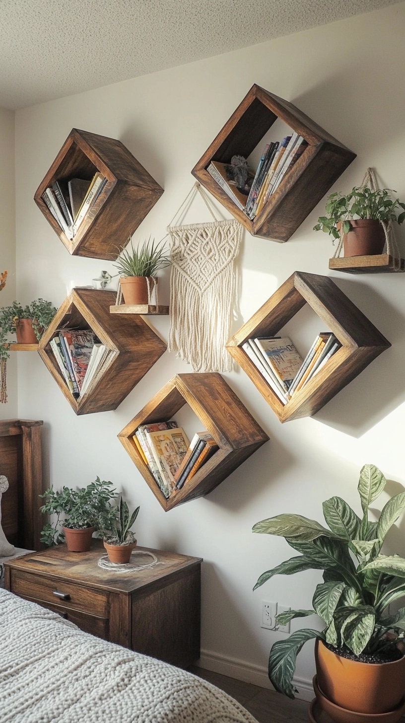 diy wall bookshelves 15
