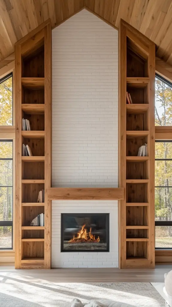 fireplace bookshelves 1