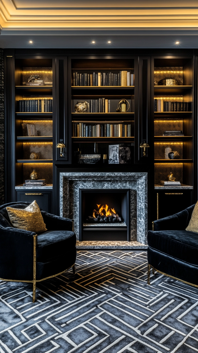 fireplace bookshelves built in 38