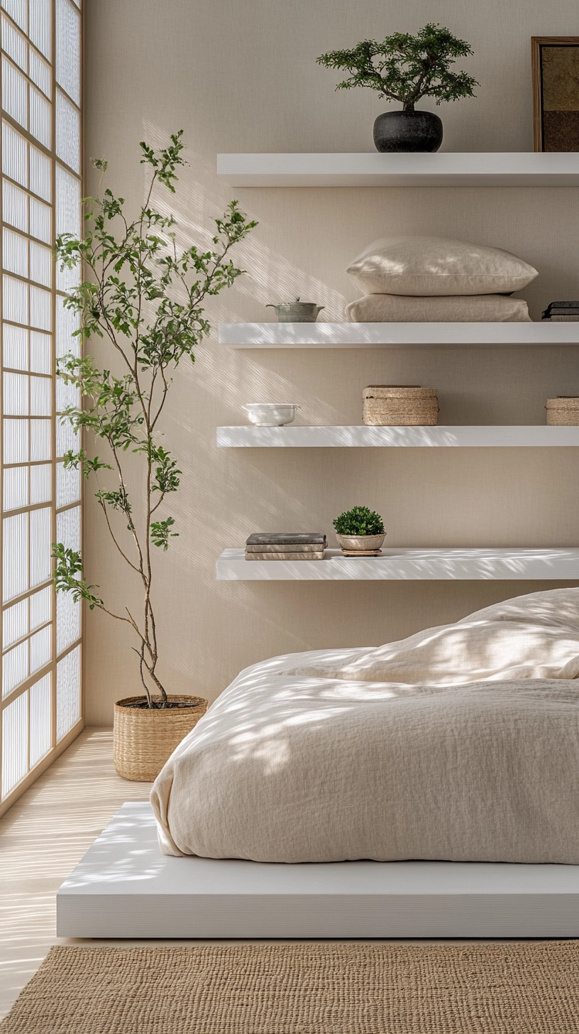floating bookshelves bedroom 29