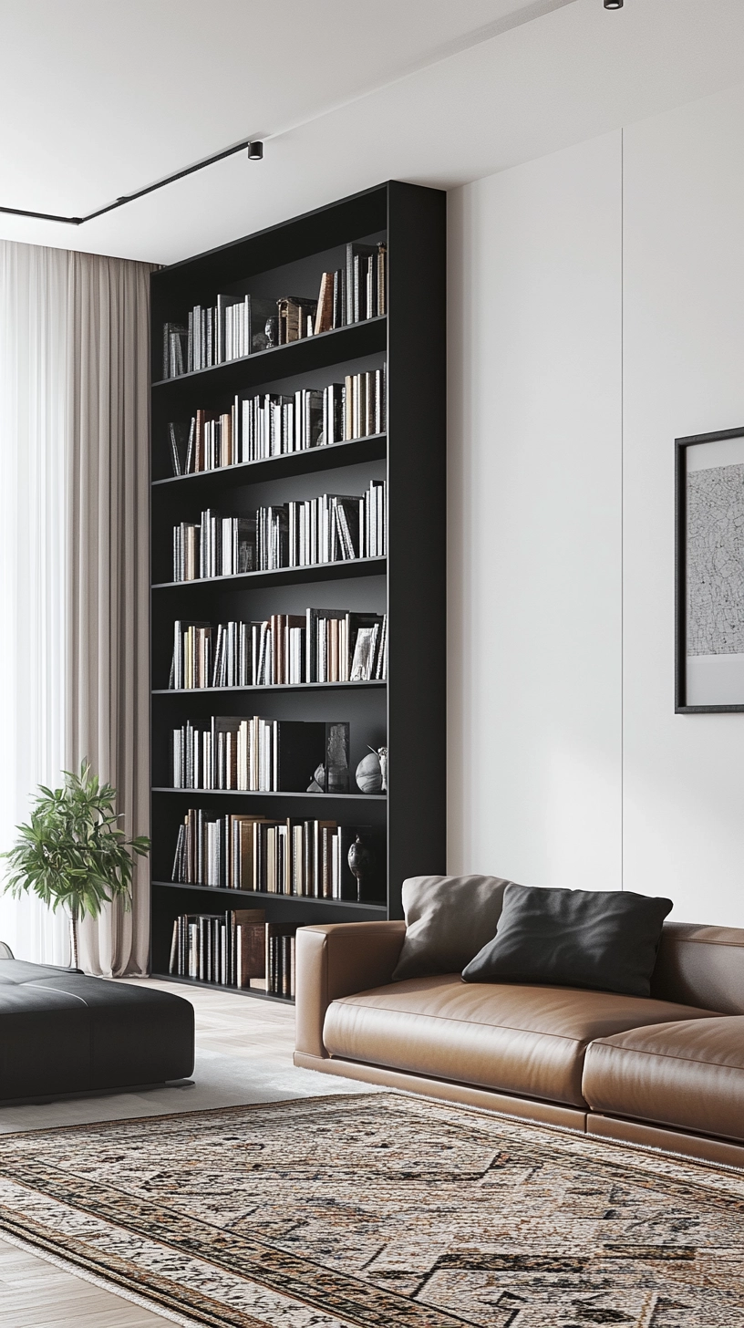floating bookshelves living room 13