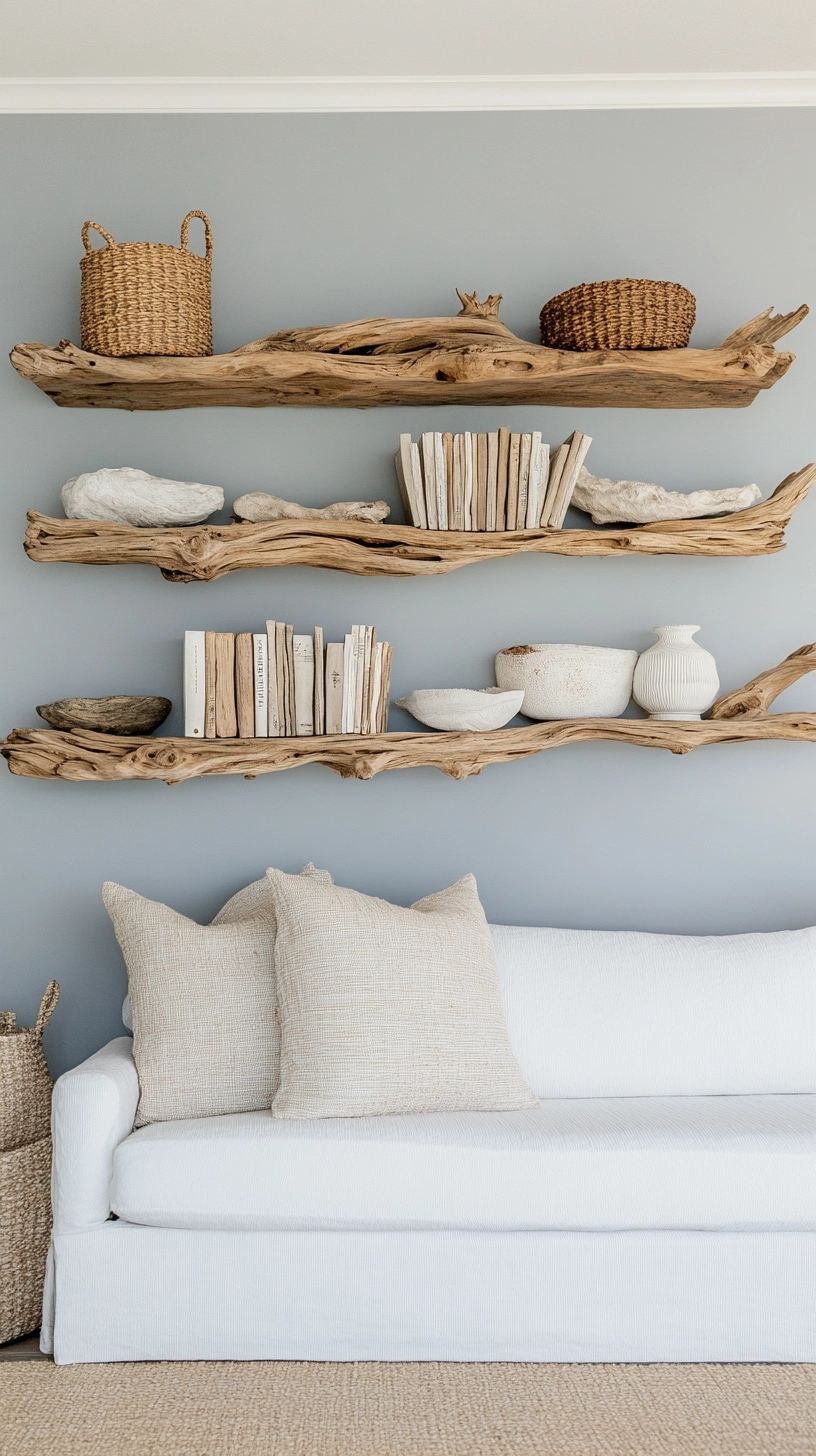 floating bookshelves living room 26