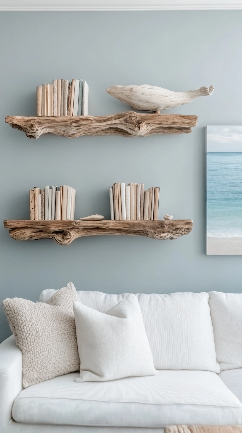 floating bookshelves living room 28
