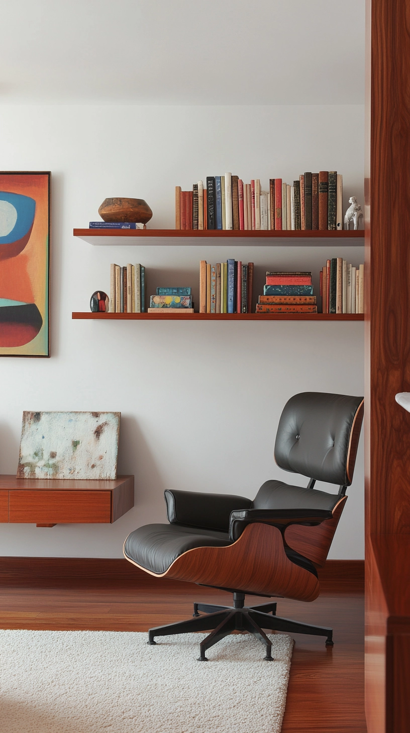 floating bookshelves living room 30