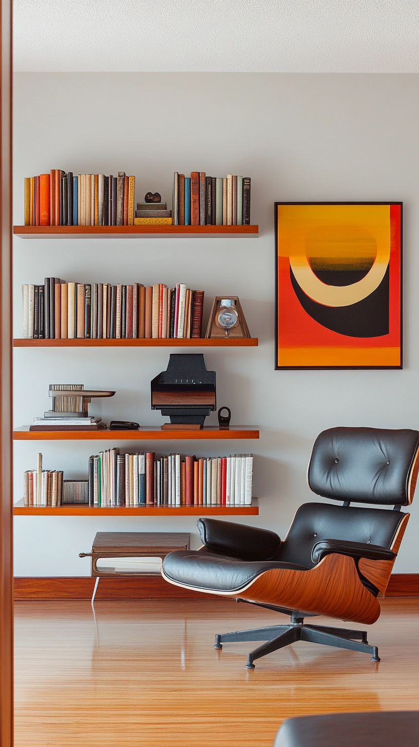floating bookshelves living room 31