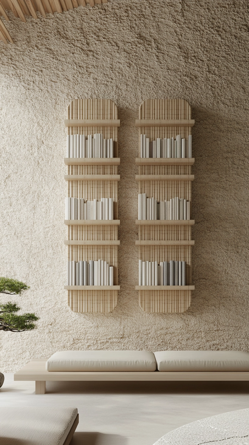 floating bookshelves living room 33
