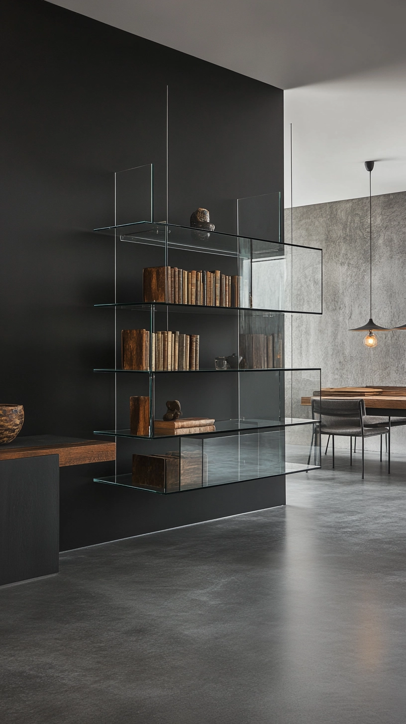 floating bookshelves living room 39