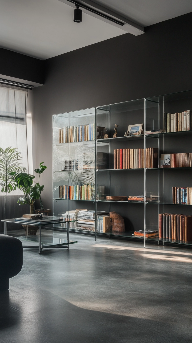 floating bookshelves living room 40