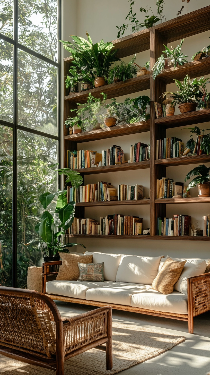 floating bookshelves living room 60