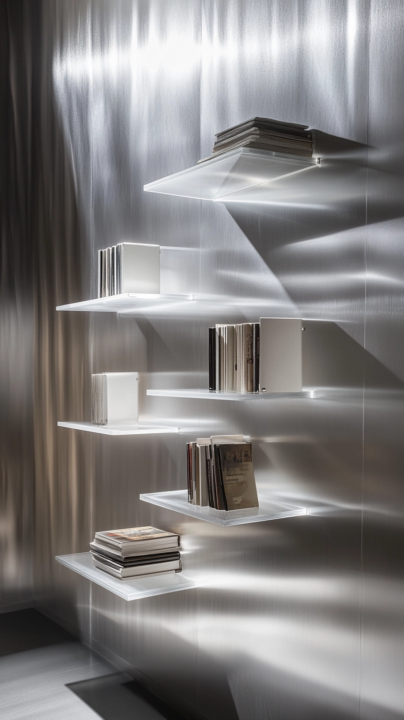 floating bookshelves living room 80