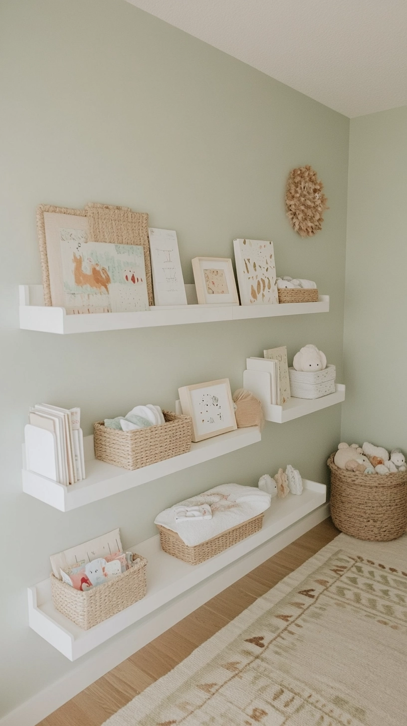 floating bookshelves nursery 1