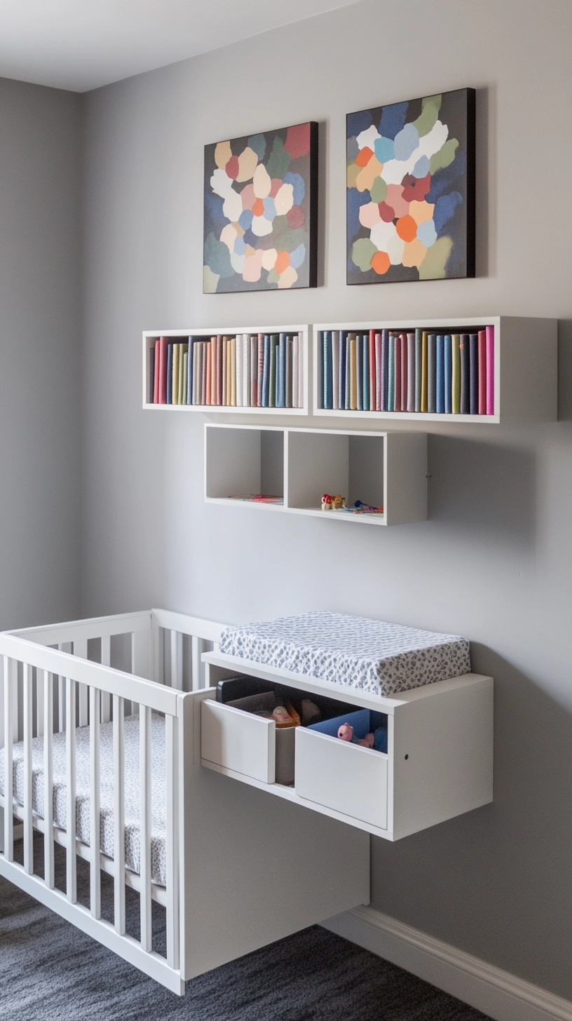 floating bookshelves nursery 15