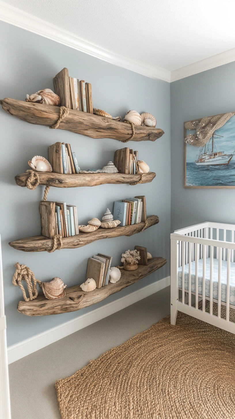 floating bookshelves nursery 17