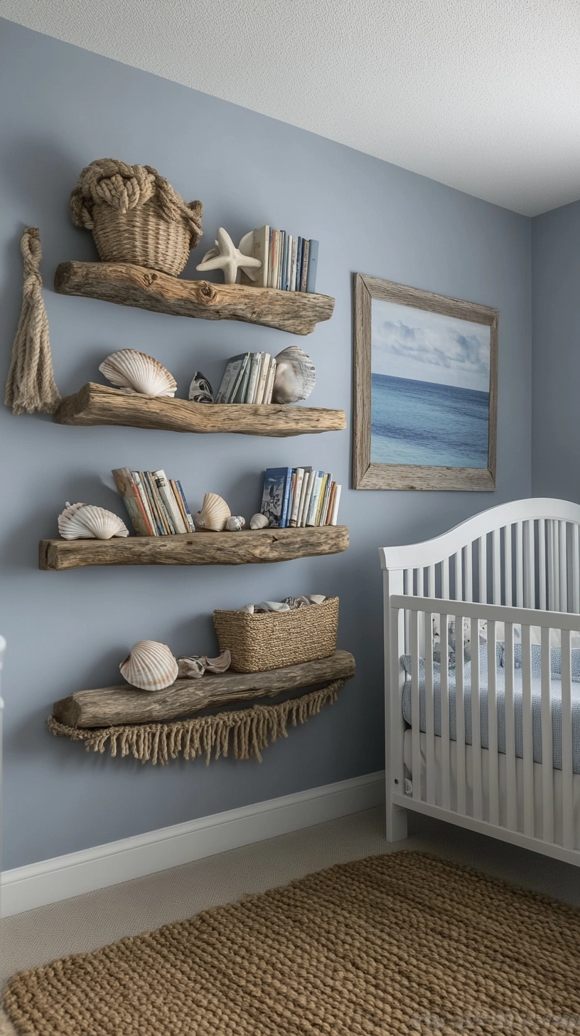 floating bookshelves nursery 19