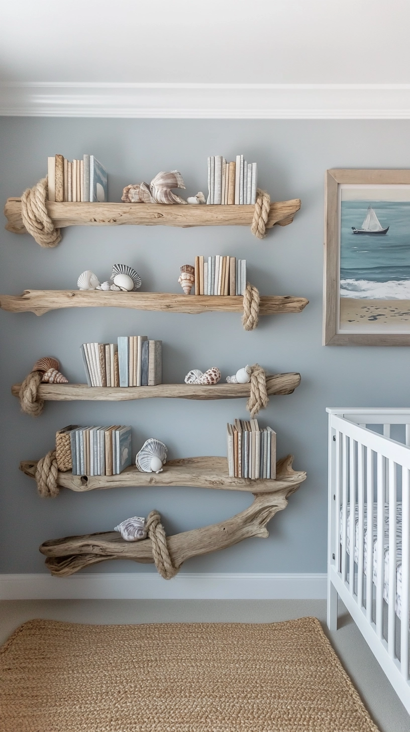 floating bookshelves nursery 20