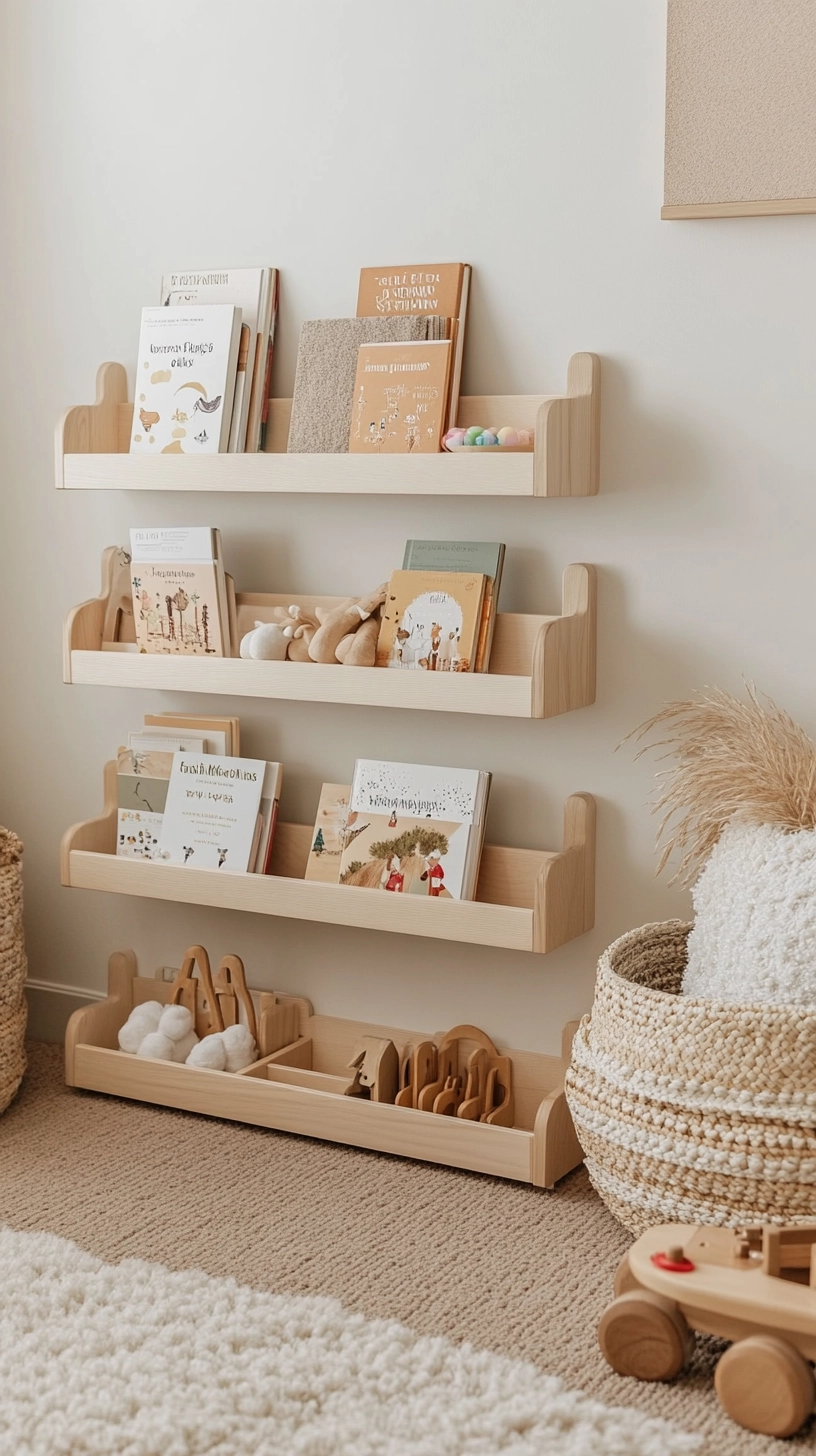 floating bookshelves nursery 21