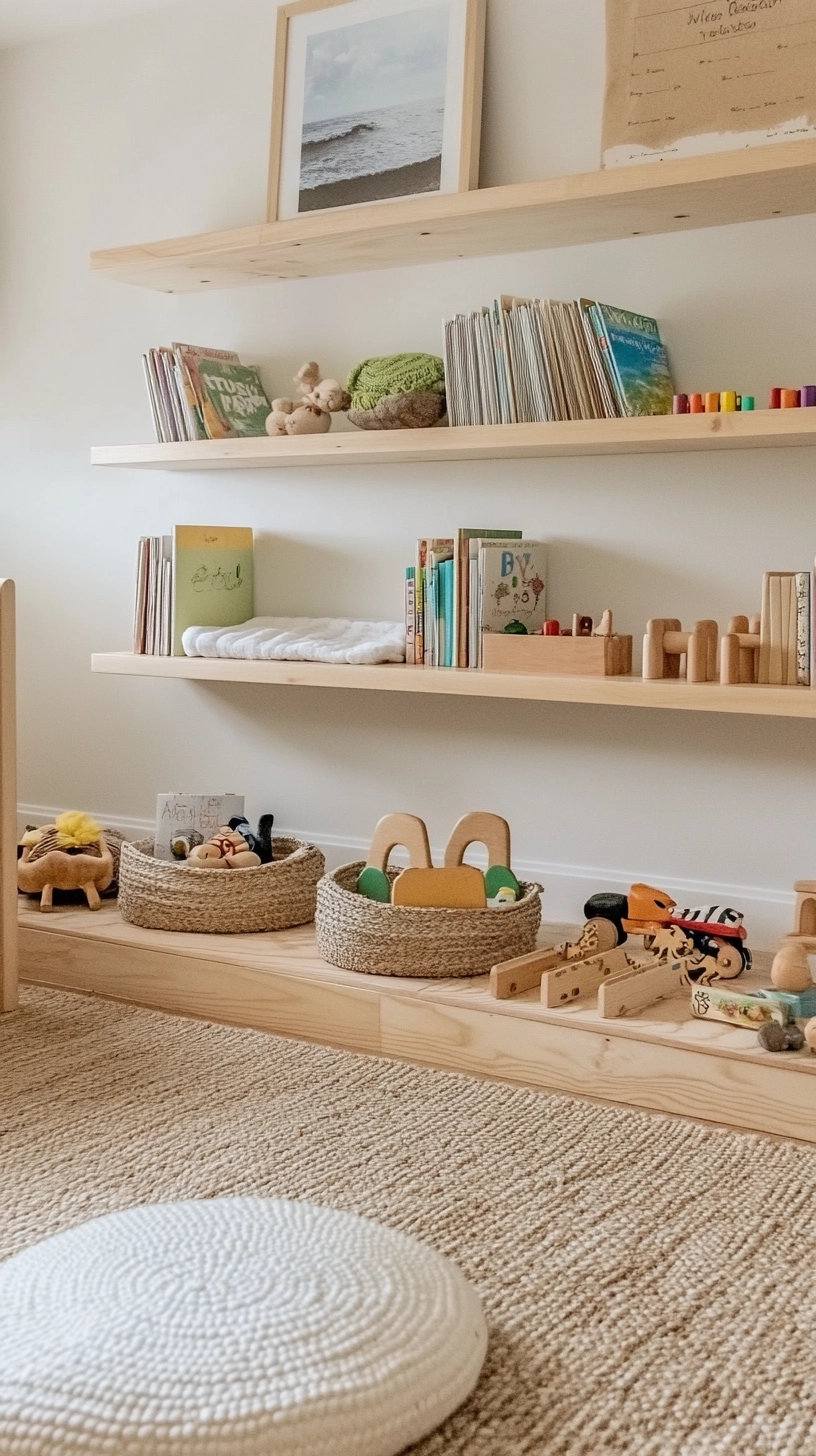 floating bookshelves nursery 23