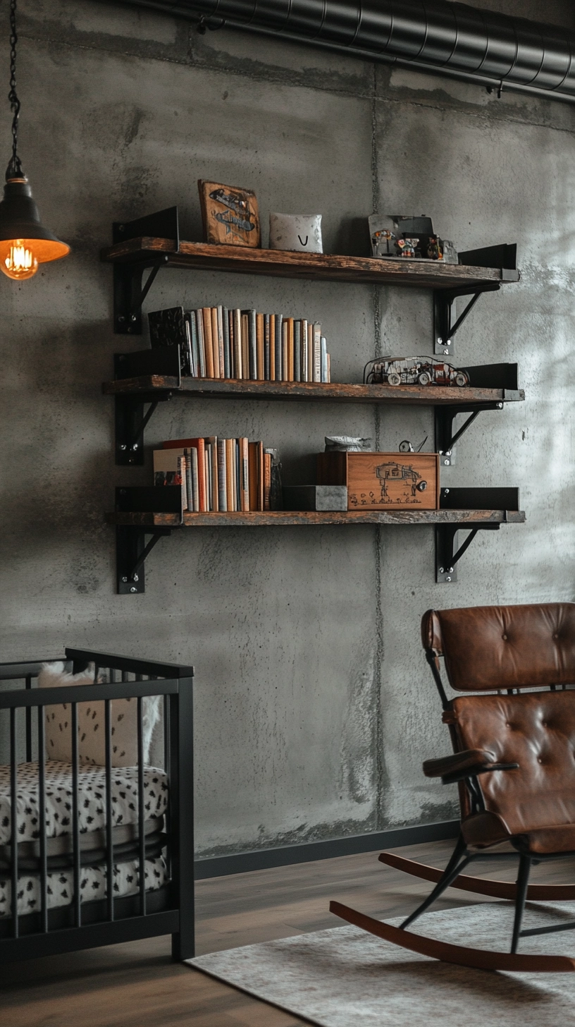 floating bookshelves nursery 25