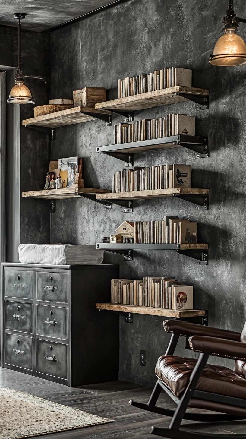 floating bookshelves nursery 28