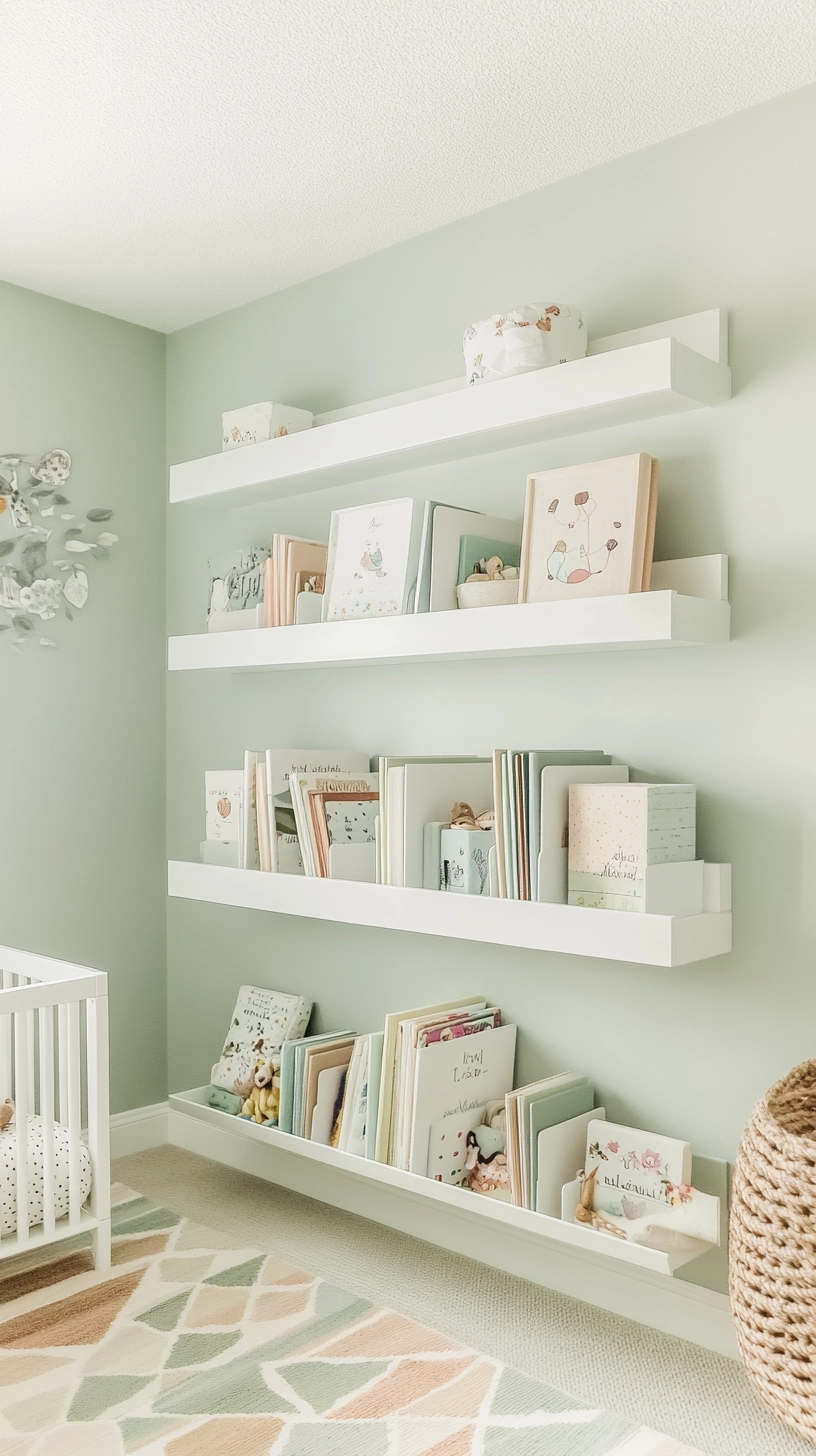 floating bookshelves nursery 3