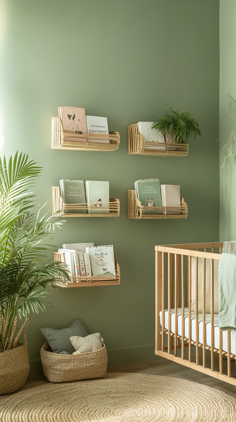 floating bookshelves nursery 32