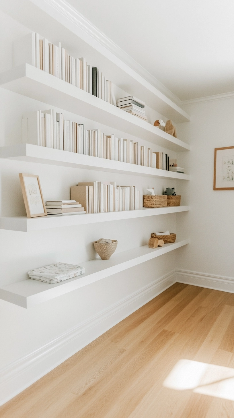 floating bookshelves nursery 40