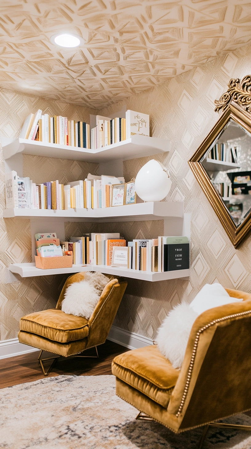 floating bookshelves nursery 43