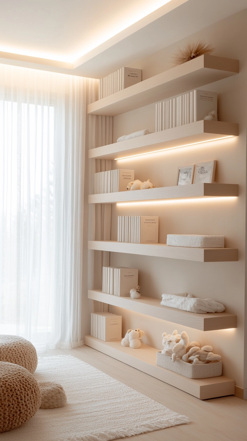 floating bookshelves nursery 5