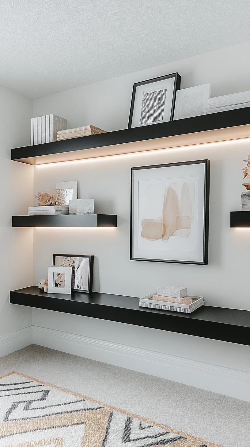 floating bookshelves nursery 52