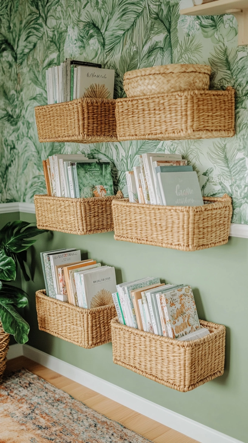 floating bookshelves nursery 56