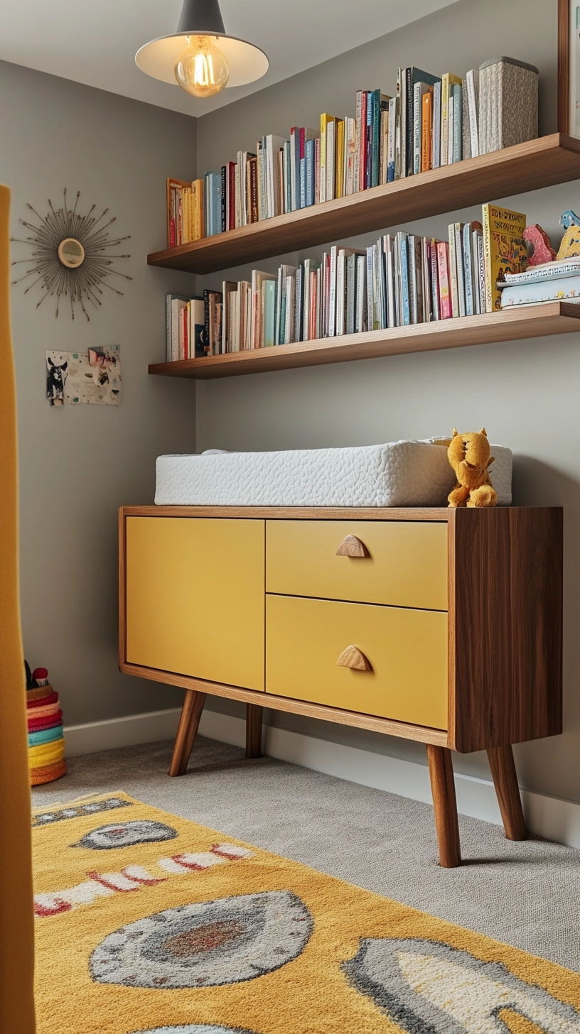 floating bookshelves nursery 58