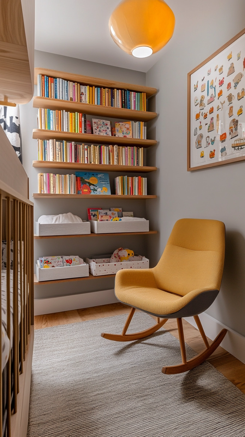 floating bookshelves nursery 59