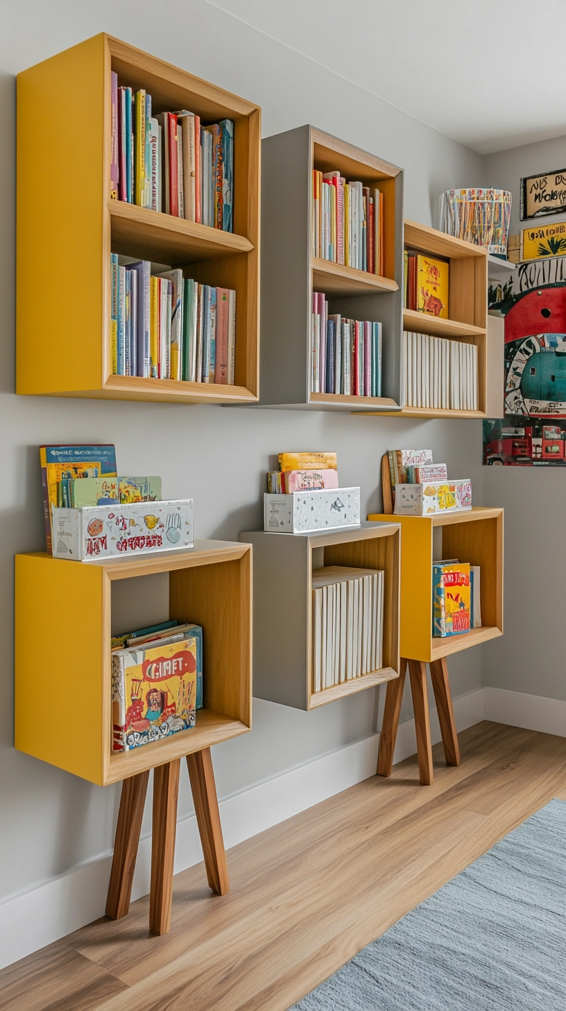 floating bookshelves nursery 60