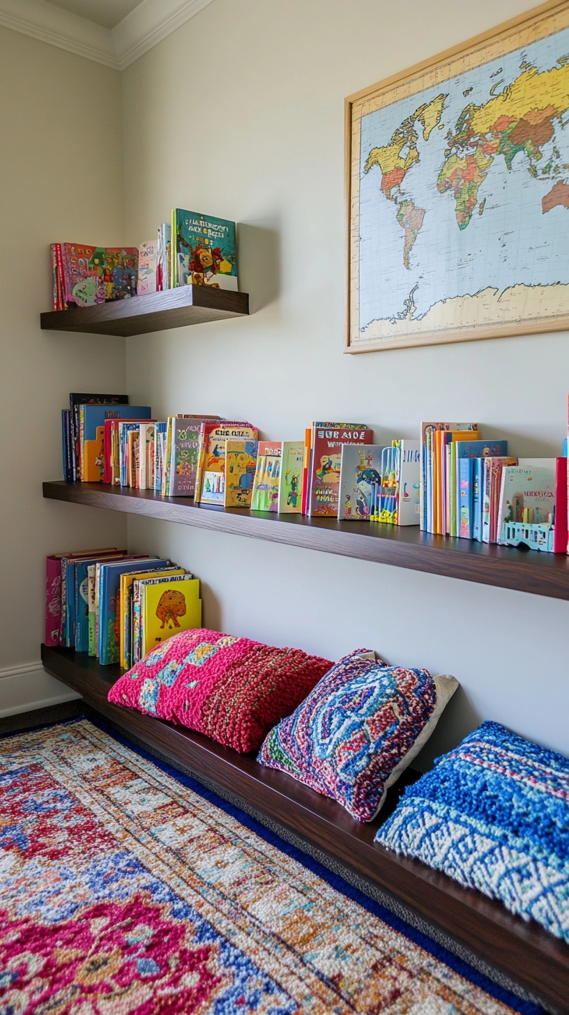 floating bookshelves nursery 63