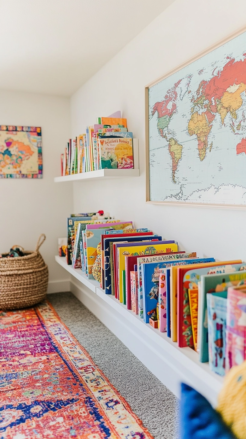 floating bookshelves nursery 64