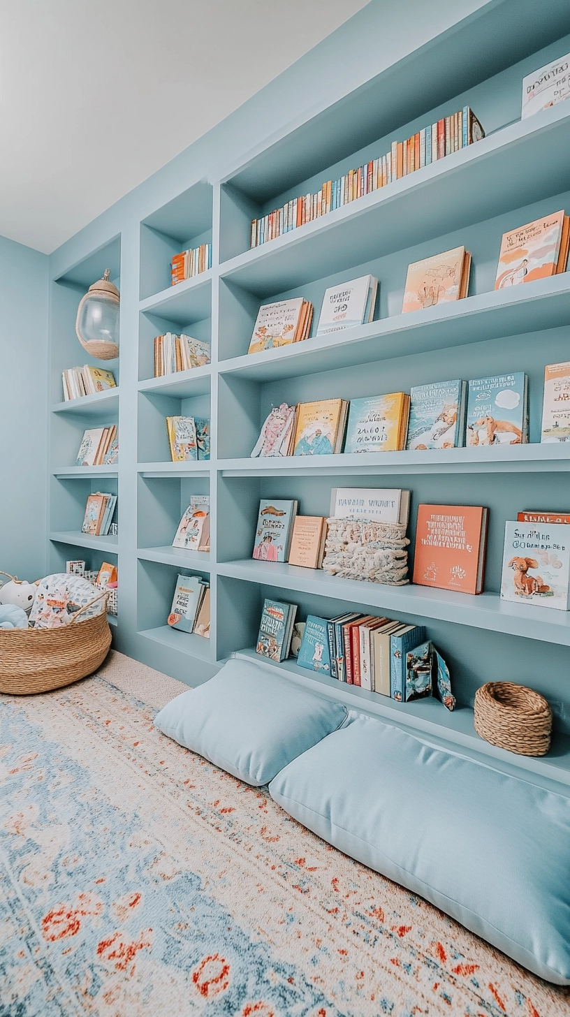 floating bookshelves nursery 65